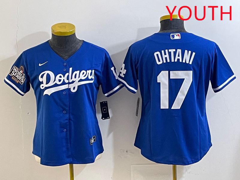 Youth Los Angeles Dodgers 17 Ohtani Blue Game 2025 Nike MLB Jersey style 3182